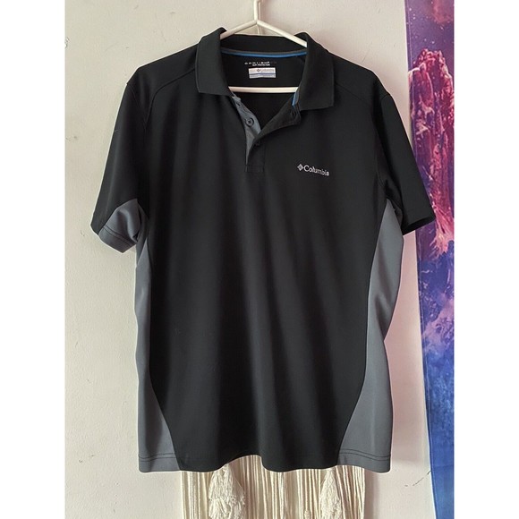 Columbia Other - Columbia Omni Shade Short Sleeve Polo Shirt Polyester Black gray L Men